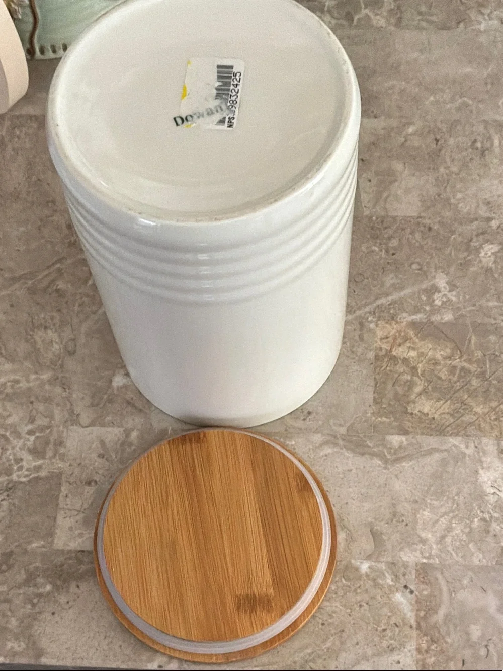 Premium Storage Ceramic Canister with Bamboo Lid - DOWAN